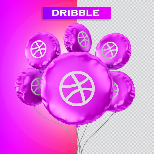 Palloncini grazie per il rendering 3d dei follower