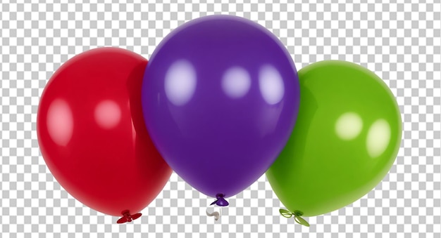 Palloncini su uno sfondo trasparente