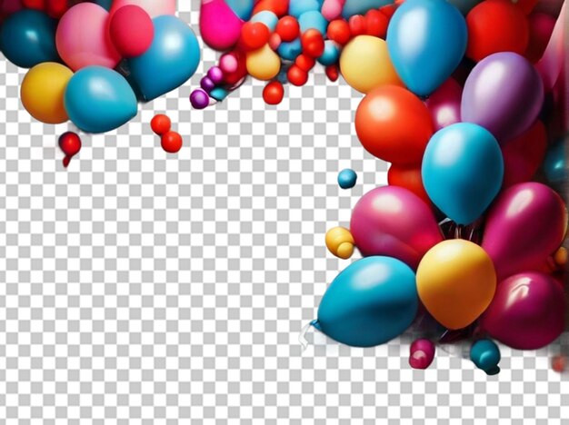 PSD balloons with space for lettering and wooden background concept carnival