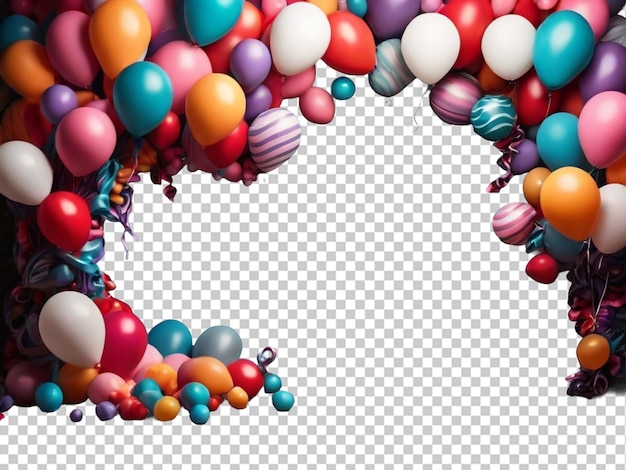 Balloons with space for lettering and wooden background concept carnival