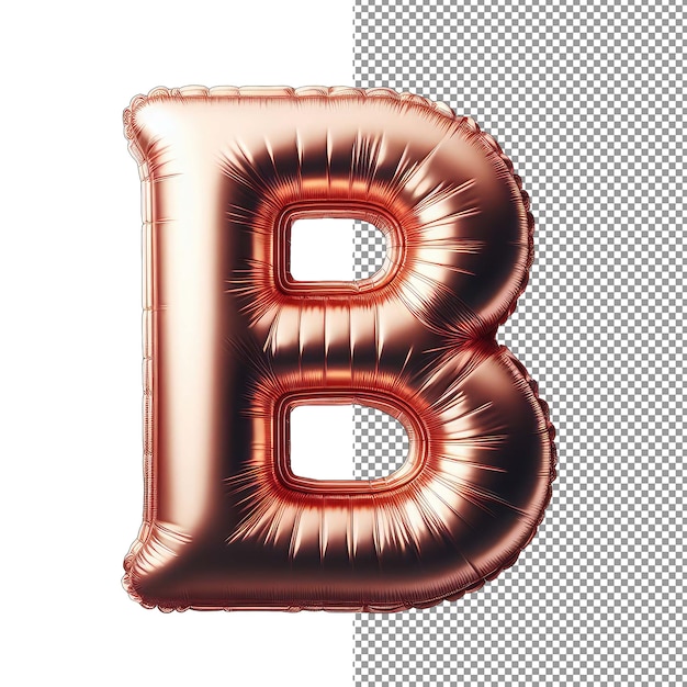 PSD balloontype geïsoleerde 3d-letter in heliumballonnen op png-achtergrond