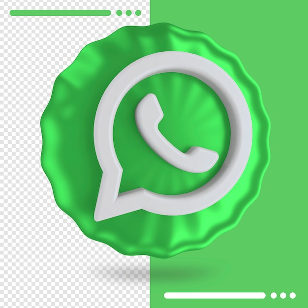 Balon I Logo Whatsapp 3d Rendering