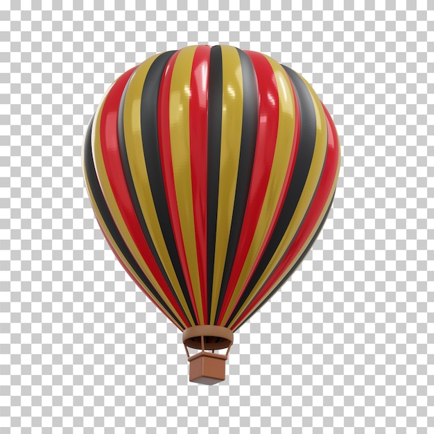 PSD balon na ogrzane powietrze renderowania 3d na białym tle