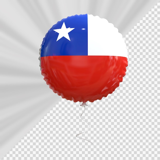 PSD balon z flagą chile renderowania 3d