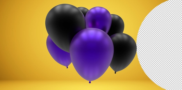 Balony 3d Render Ilustracji Na Uroczystość Lub Przyjęcie Urodzinowe