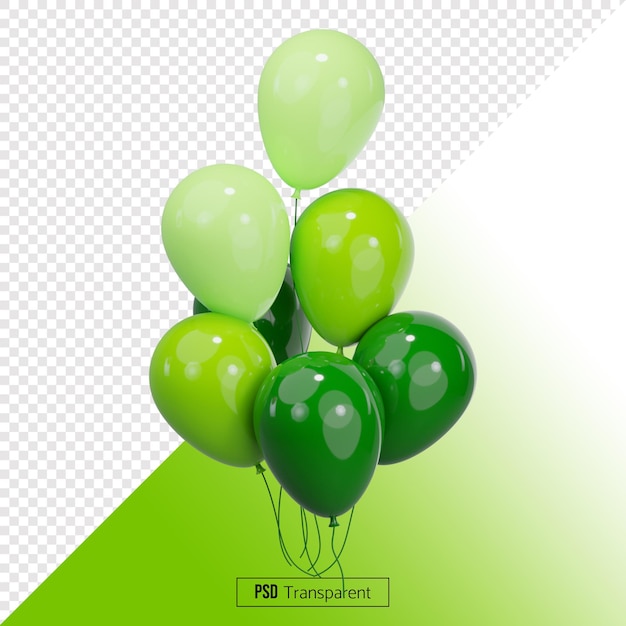 Balony z helem Ikona 3D Kilka świątecznych balonów