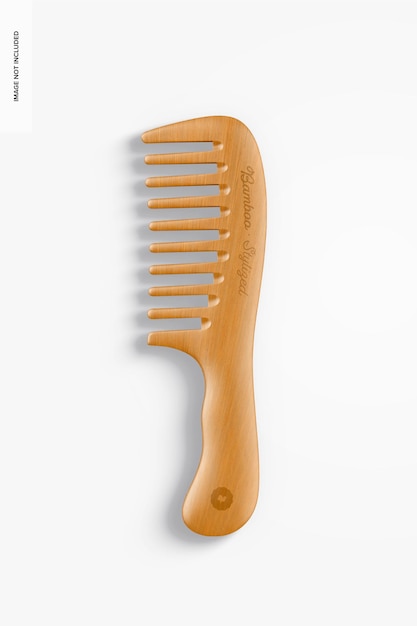 Bamboo Comb Mockup, Top View