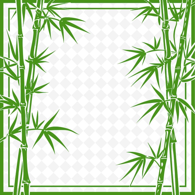 PSD bamboo line art met scheuten en bladeren voor decoraties in th outline scribble arts of nature decor