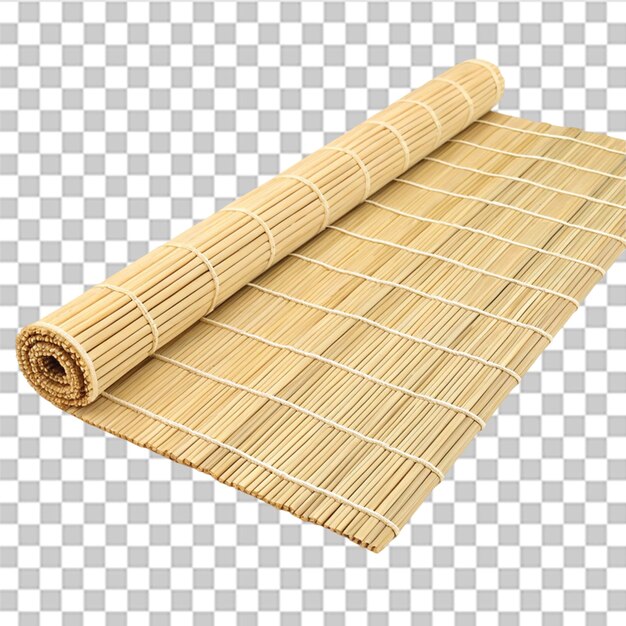 bamboo mat for sushi isolated on transparent background