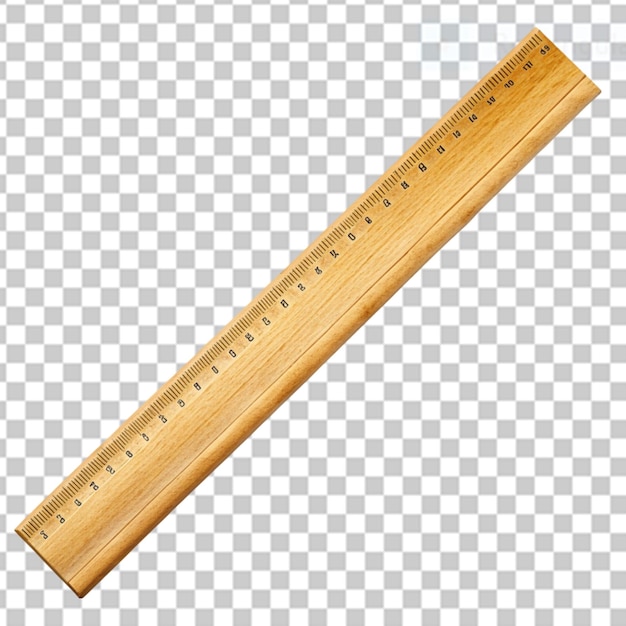 PSD bamboo ruler on transparent background