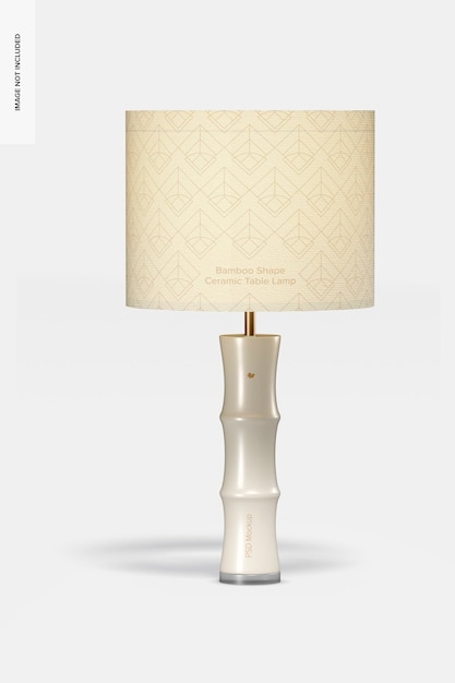 PSD bamboo shape ceramic table lamp mockup