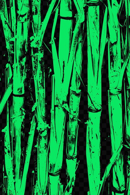 PSD bamboo stems with green background and the word tweake on the bottom