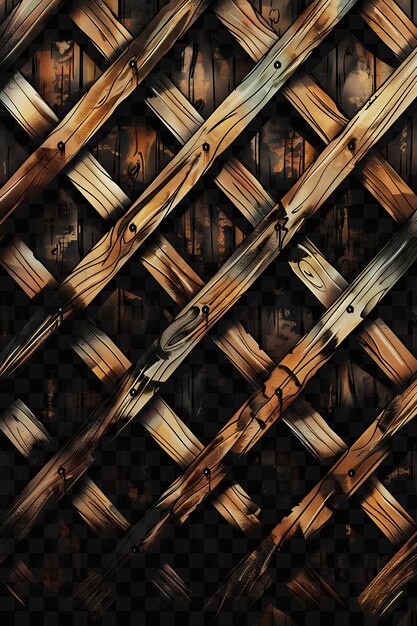 PSD una parete di bambù con una maniglia di legno e una maniglie di metallo