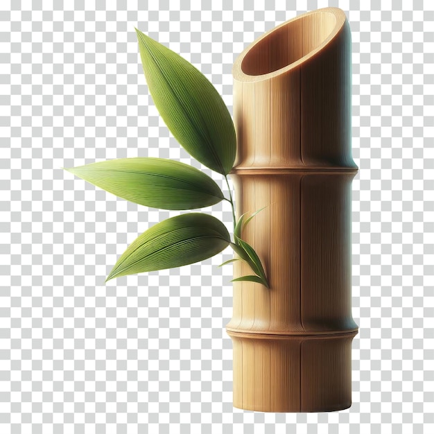 Bamboo with leaf transparent background