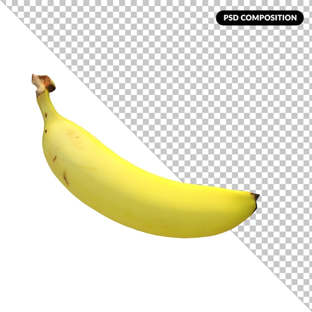 PSD banaan fruit geïsoleerd 3d-rendering