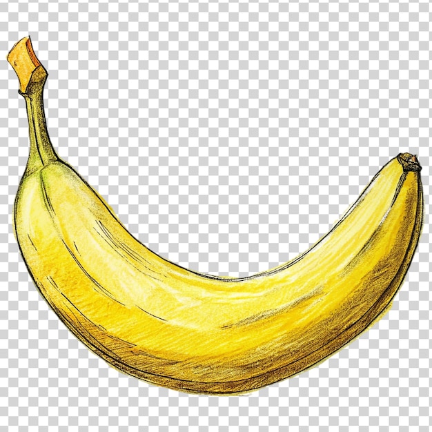 Banana Art Izolowana Na Przezroczystym Tle