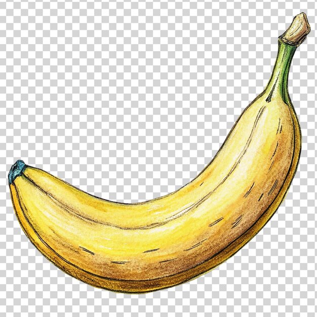 PSD banana art izolowana na przezroczystym tle