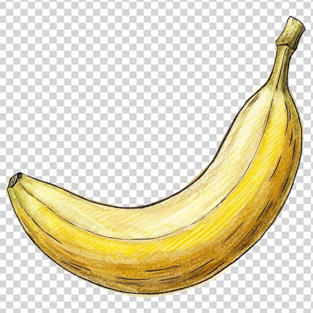 PSD banana art izolowana na przezroczystym tle
