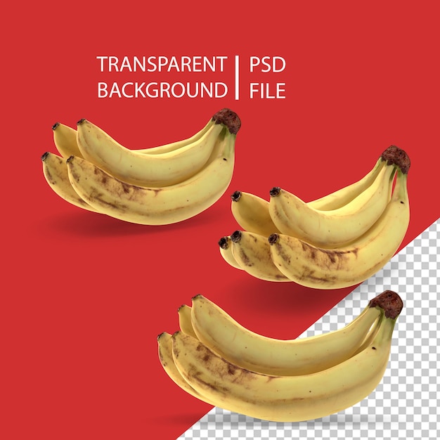 PSD banana bunch png