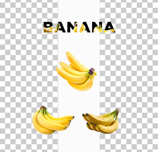 PSD banana fruit png in een psd