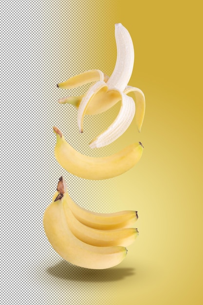 PSD banana isolated on alpha background