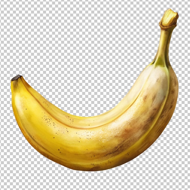 PSD banana isolated on transparent background