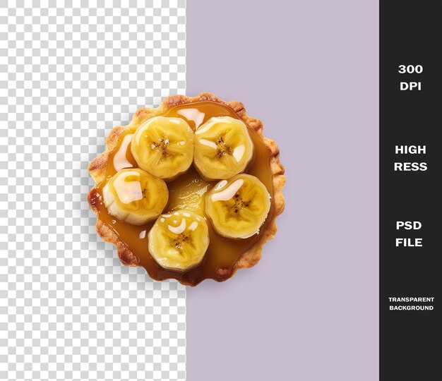 PSD a banana pie with a picture of a banana on it