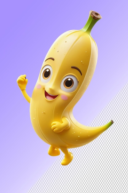 Una banana che ha una faccia