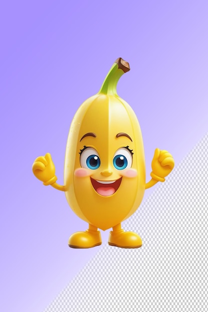 Una banana che ha una faccia che dice ok