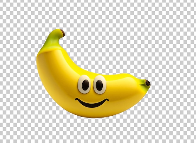 PSD banana on transparent background