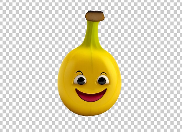 PSD banana on transparent background