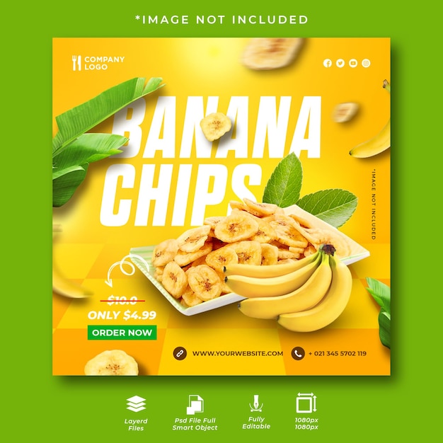 Bananenchips Social Media Instagram Post