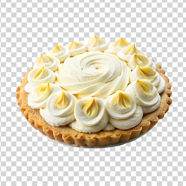 PSD bananencrème pie geïsoleerd op een doorzichtige achtergrond