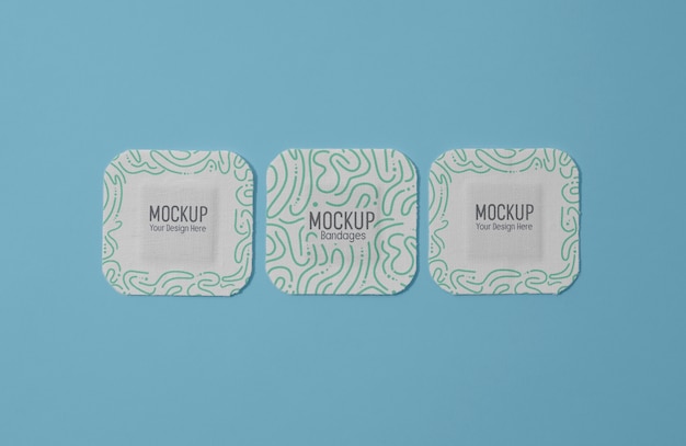 PSD band aid mockup design