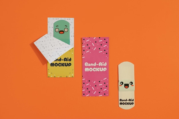 PSD band aid mockup design