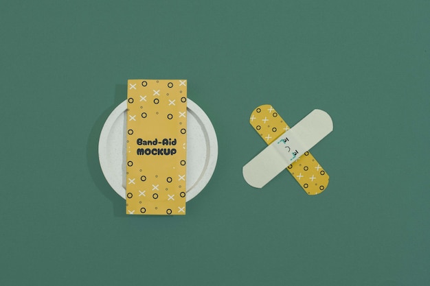 PSD band aid mockup design