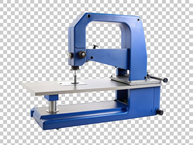 PSD band saw with blue steel body a tool used to cut on transparent background