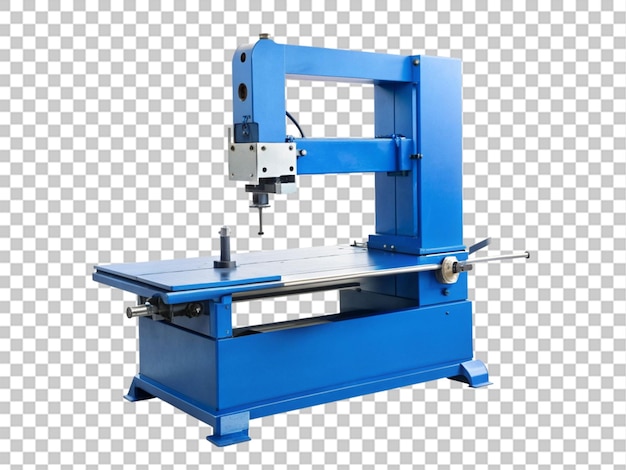 PSD band saw with blue steel body a tool used to cut on transparent background