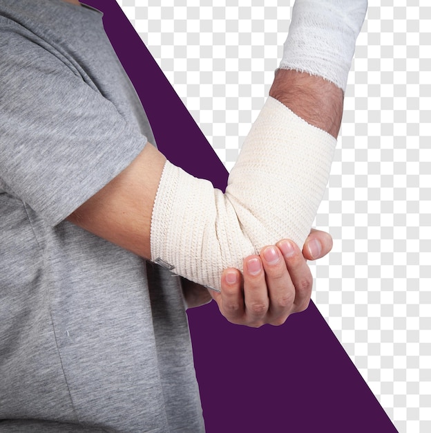 bandaged elbow injury