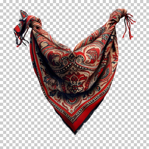 PSD bandanna isolated on transparent background