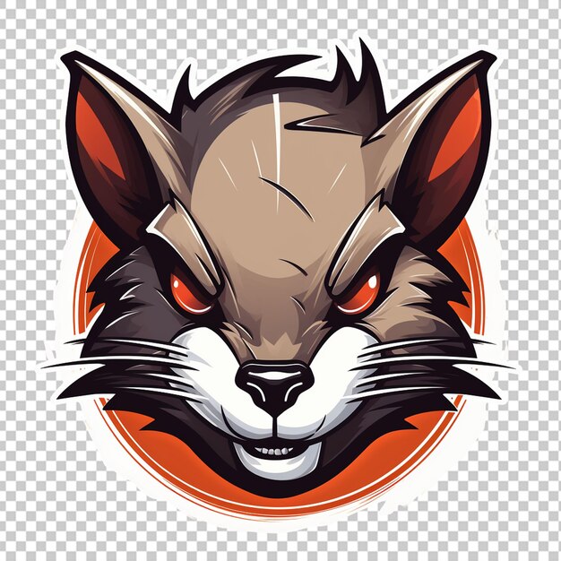 PSD logo della mascotte bandicoot