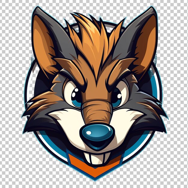 PSD logo della mascotte bandicoot