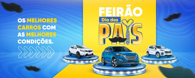 Baner dzień ojca super wyprzedaż brazylijski 3d