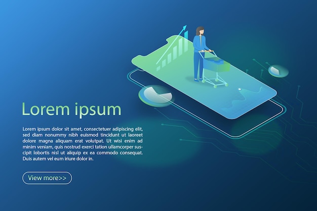 PSD baner internetowy z marketingiem cyfrowym