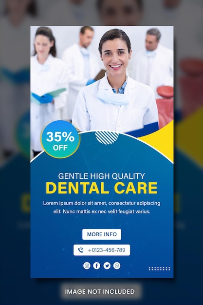PSD baner kliniki dentystycznej instagram