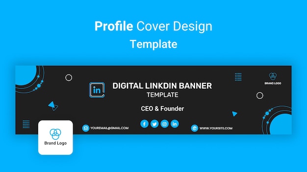 PSD baner linkedin i szablon okładki internetowej