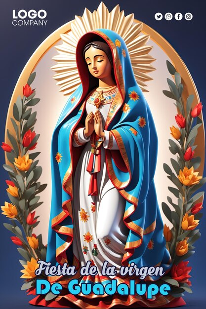 PSD baner psd diadela virgende guadalupe