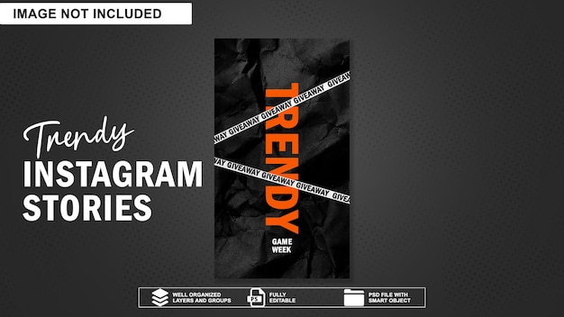 Baner reklamowy z modowymi historiami na Instagramie