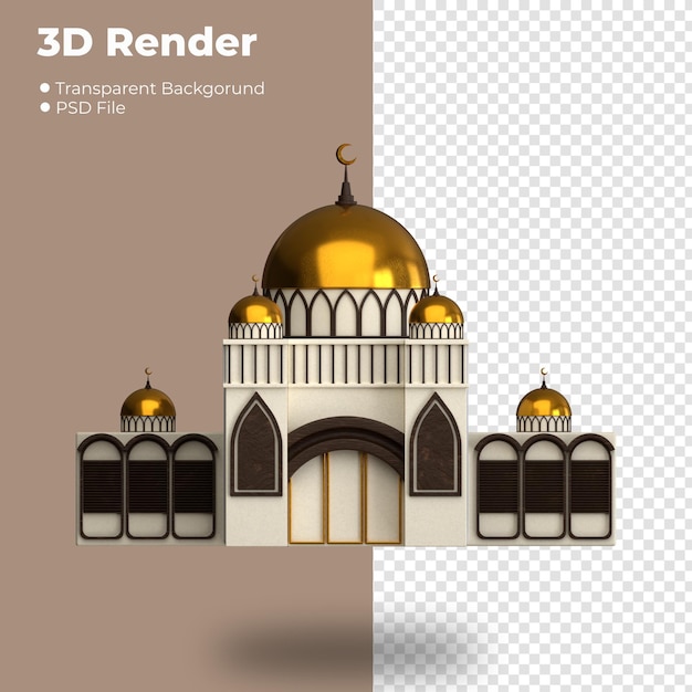 PSD baner renderowania 3d dla budynku 3d.