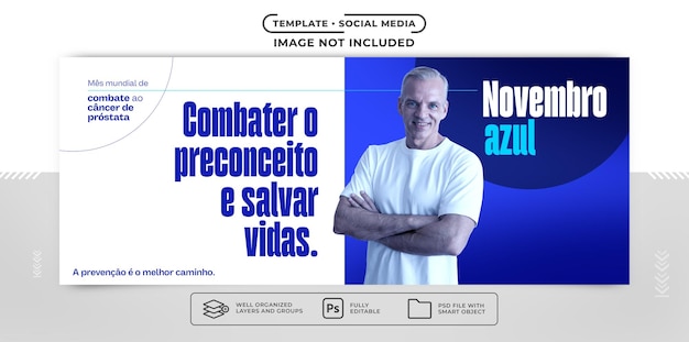 Baner w mediach społecznościowych Profilaktyka raka prostaty